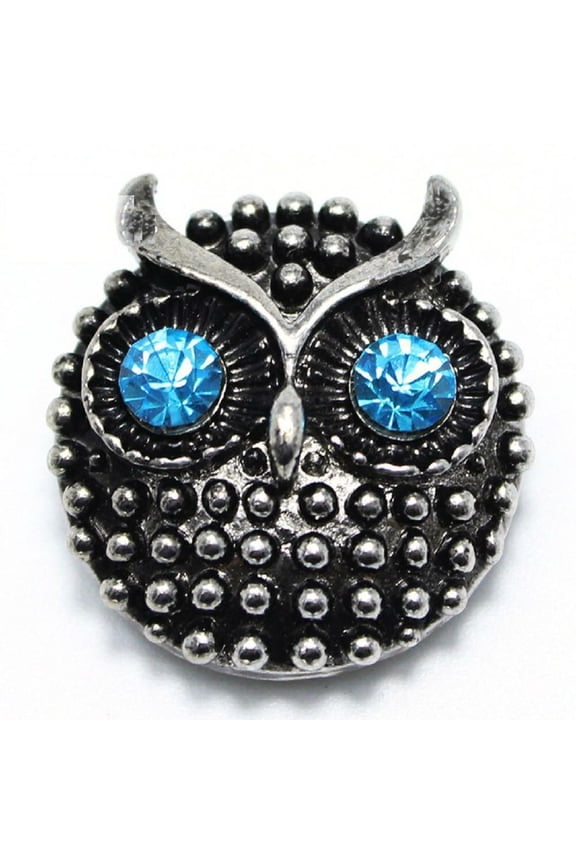 Snap Chunk Owl  Charm Fits Snap Bracelets & Necklace