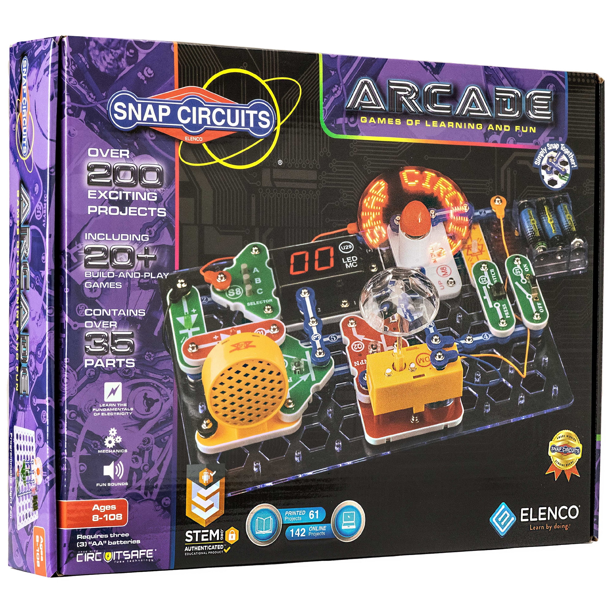 Snap Circuits 3D Illumination Electronics Exploration Kit, Over 150 STEM  Projects, Full Color Project Manual, 50 Parts