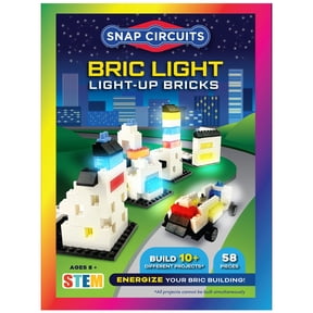 Snap Circuits: BRIC Light - 3D Building & Electric Circuit Kit, Light-Up Bricks Construction, DIY 10+ Projects, Snap Assembly, STEM Play Toy, Kids 8+