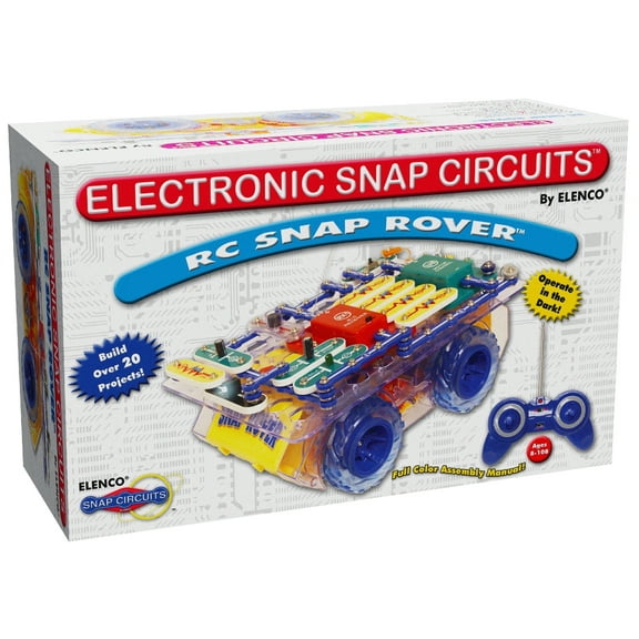 Snap Circuits R/C Snap Rover Electronics Exploration Science Kit | STEM Radio Control Vehicle for Ages 8+ | SCROV10