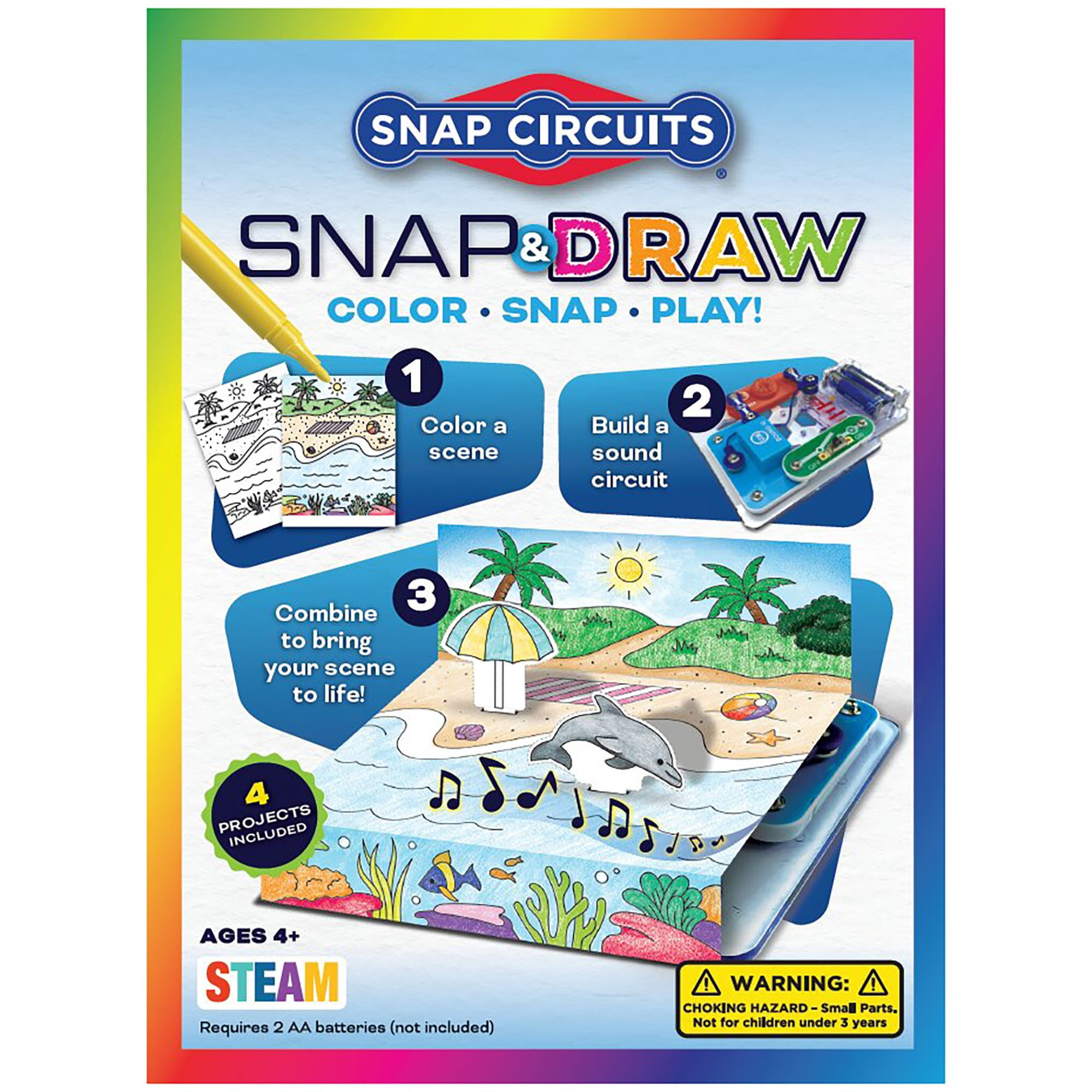 SNAP CIRCUITS: Snap & Draw - Color 3D Landscape Scenes & Build