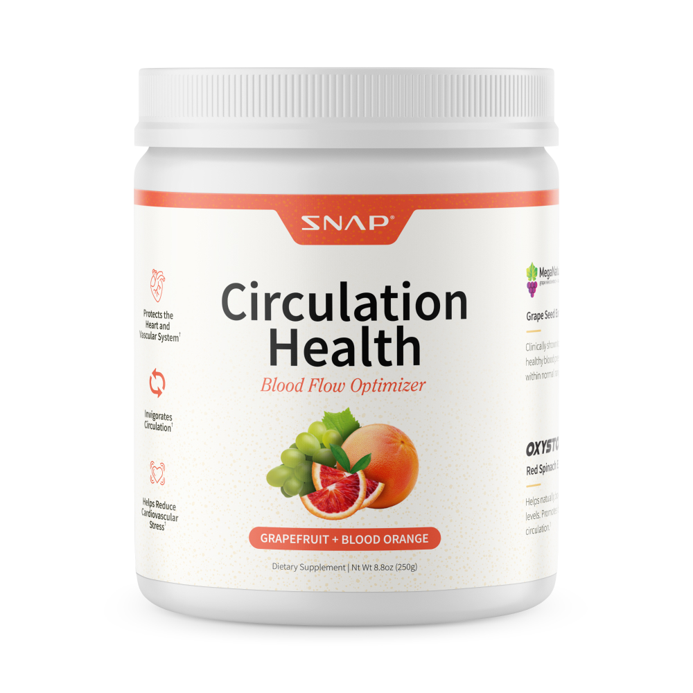 Snap Circulation Health Supports Nitric Oxide & Healthy Blood Flow, Blend of Vitamins & Herbal