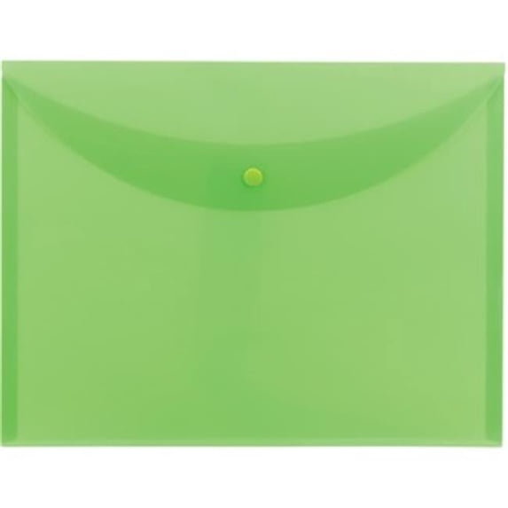 Snap Closure File Snap Closure Poly Envelopes File Wallet, Green - Pack of 10 - Walmart.com