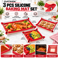 Snap Corner Silicone Baking Tray 3PCS Nonstick Reusable Silicone Baking ...