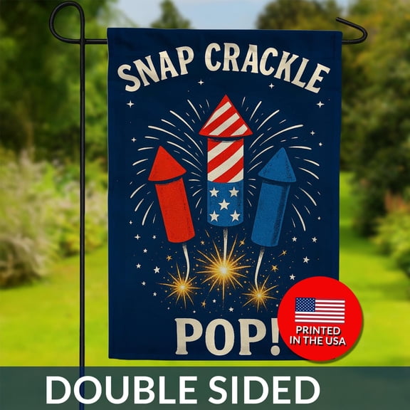 Snap Crackle Pop 4th of July Flag Double Sided Patriotic Decor 1