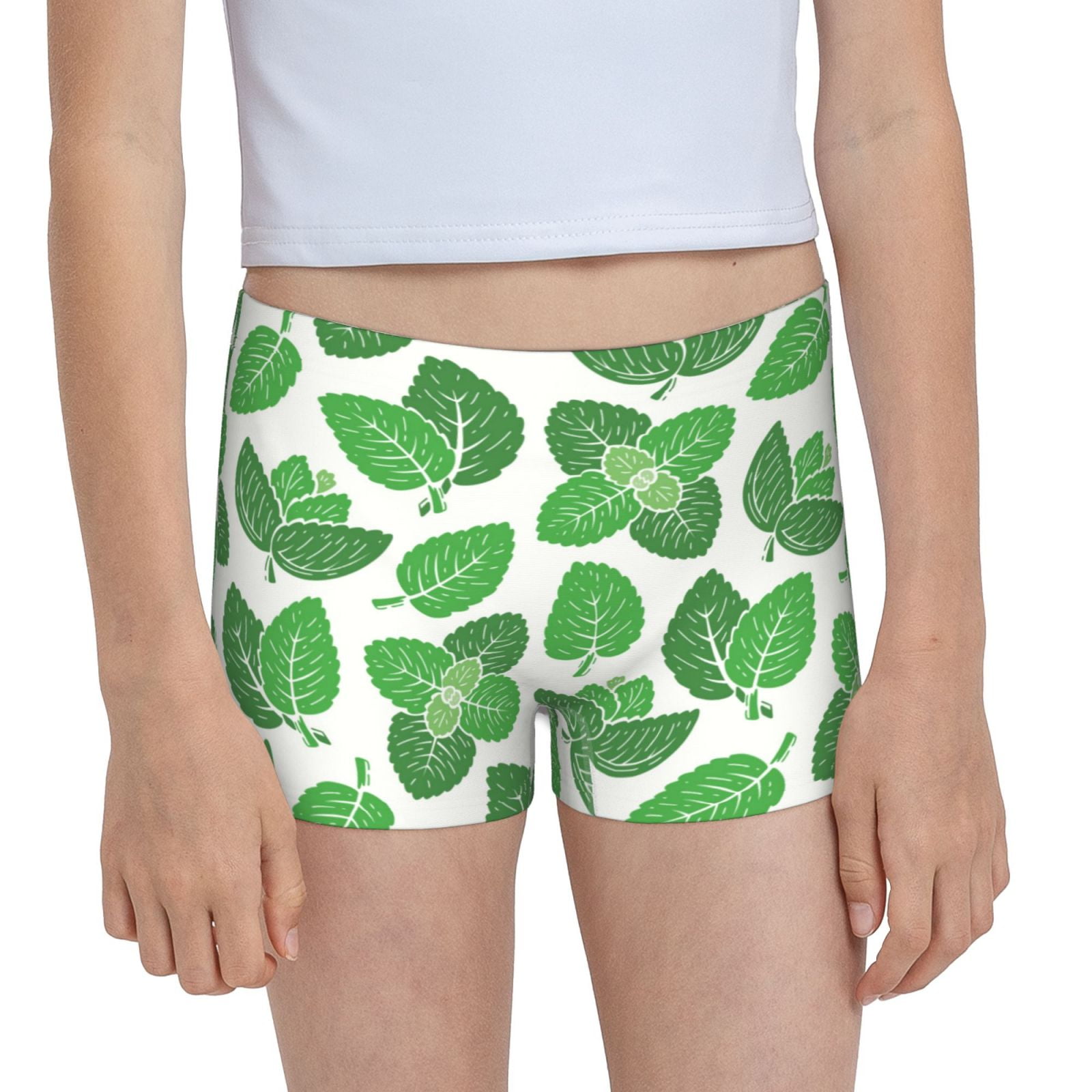 Easygdp Green Leaves Girls Hipster Cotton Underwear Little Girls