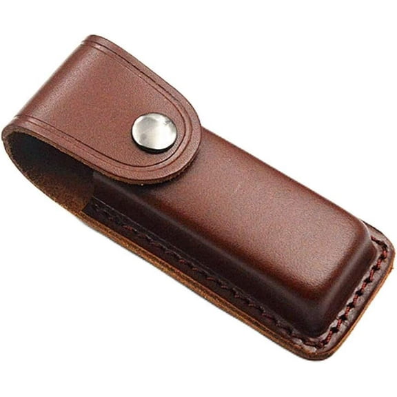 Snap Fastener Hunt Holder Pocket Outdoor Camping Knife Sheath Artificial Leather Multi Tool Case Belt Loop Hiking Pouch Holster