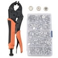 Snap Fastener Tool Adjustable Snap Setter Tool with 15Mm Snaps for Boat
