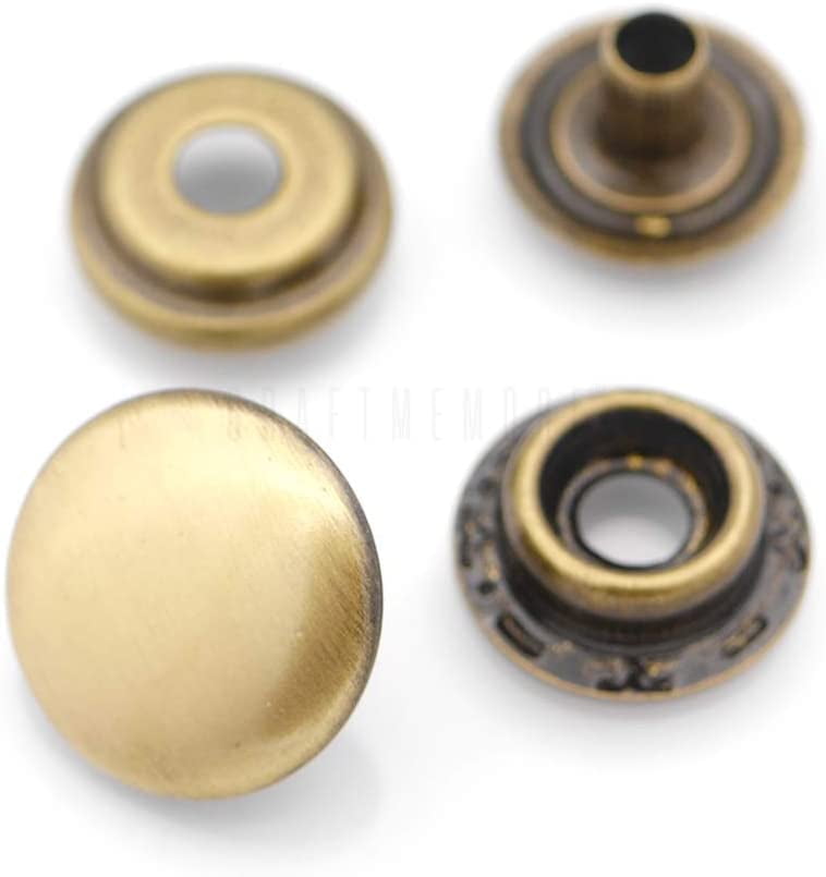 Snap Fasteners Color Plated Solid Brass Snaps Heavy Duty Press Stud ...