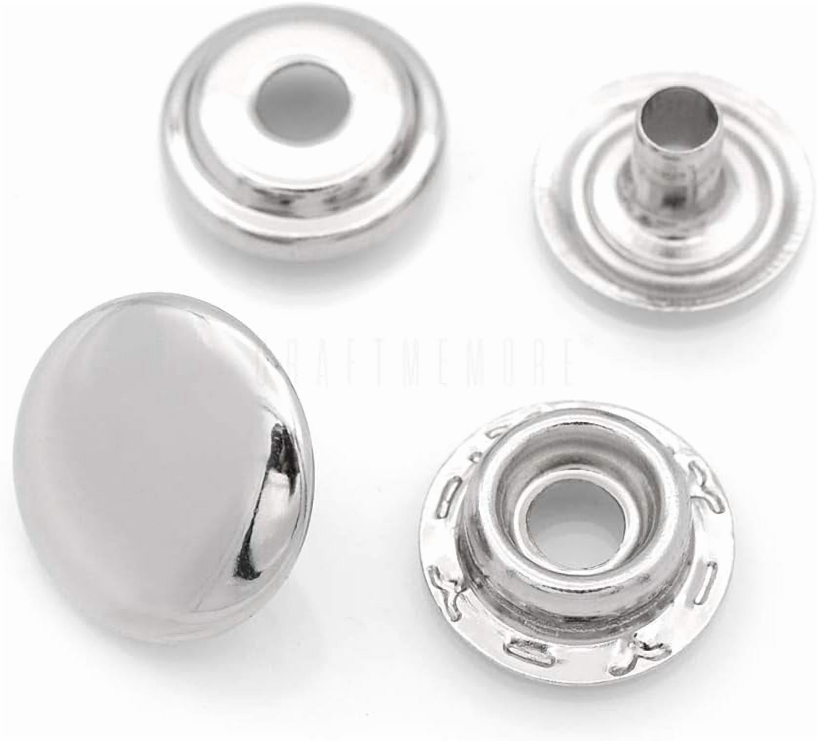 CRAFTME STUDIO, Snap Fasteners, #201, Silver 15mm Brass Snaps - Walmart.com