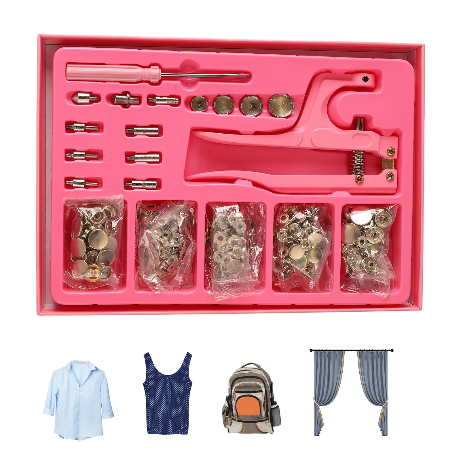 Snap Fasteners Tool Kit, 0.5 Inch Snap Button Kit With Snaps Metal