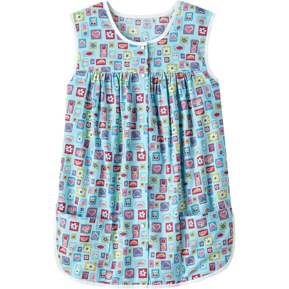 Snap Front Cobbler Aprons Vest with Two Patch Pockets