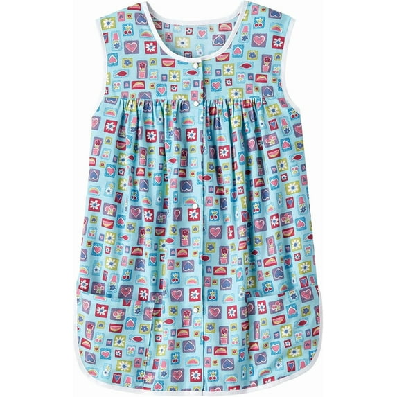 Snap Front Cobbler Aprons Vest with Two Patch Pockets