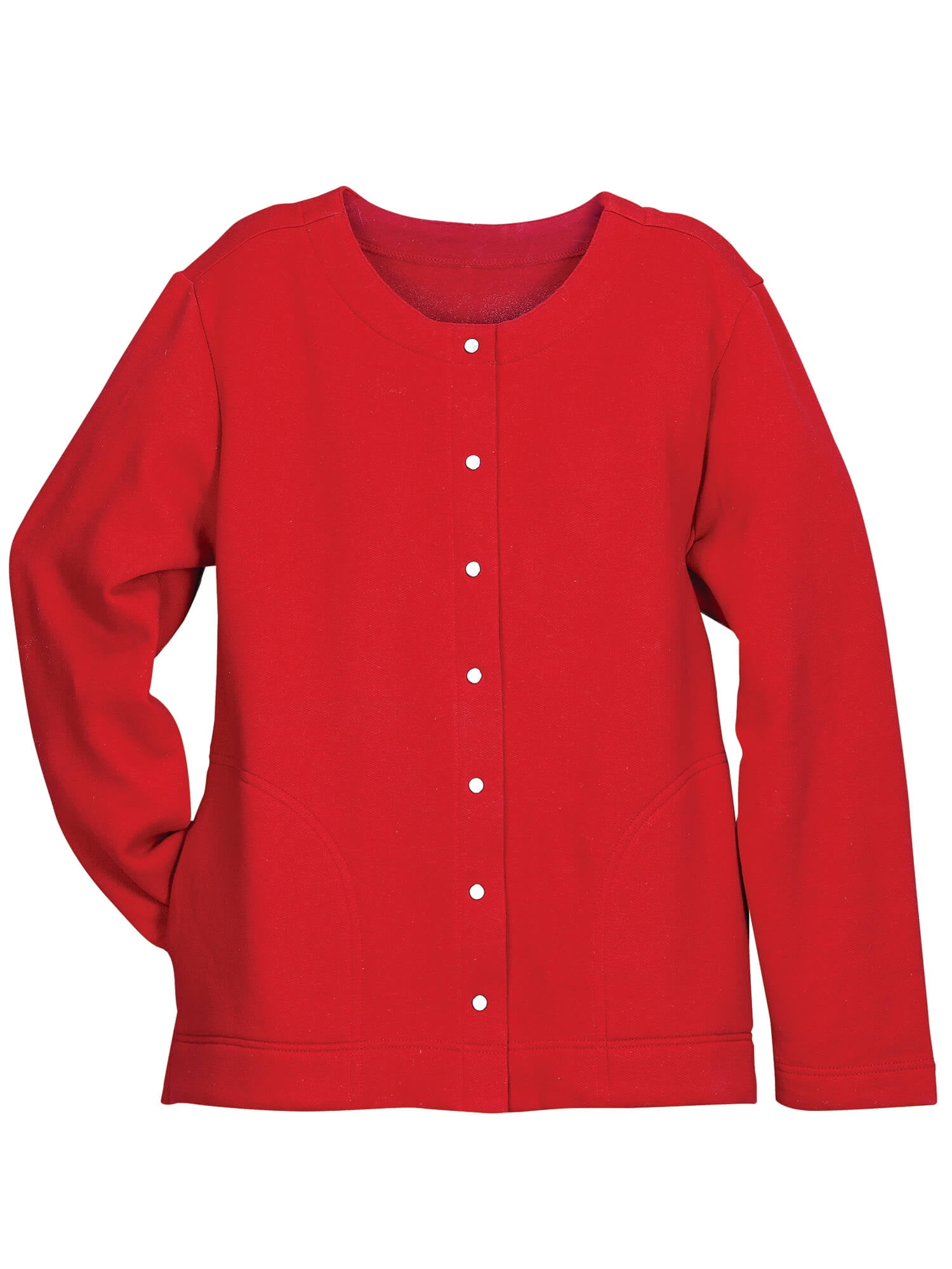 Snap Front Sweatshirt Cardigan by Sawyer CreekTM - Medium, Chili Pepper