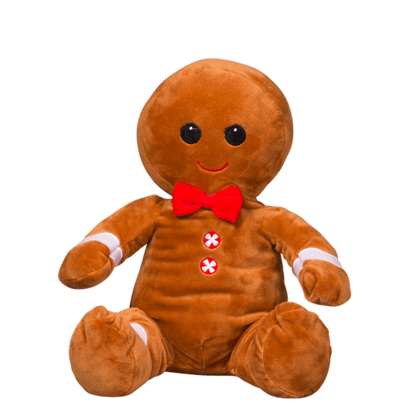 Snap Gingerbread Man Plush 16 Inch, Soft Holiday Cookie Character for Seasonal Display