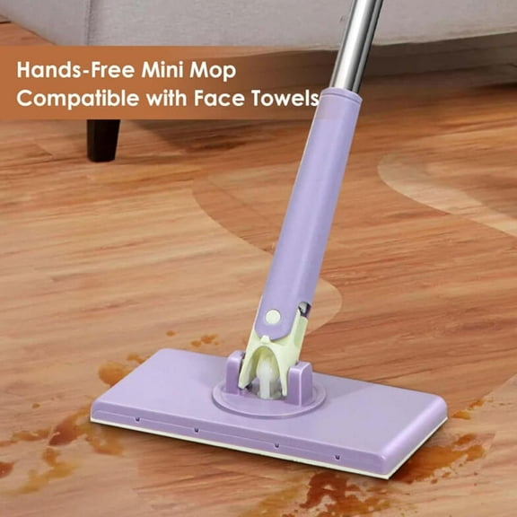Snap Grip Mini Mop, Convenient Cloth Changing Mini Mop, Retractable Gap Dust Cleaner Flat Mops with Locking Head & Sweeping Cloths, No Wash ,Home, Kitchen Cleaning Essentials