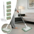 thumbnail image 1 of Snap Grip Mini Mop,Lazy Mop Wet and Dry,Convenient Cloth Changing Mini,Clever Snap-Grip, Click On, Automatic Gripping,No Wash, Disposable Dust(1*mop+40*Cloth), 1 of 8