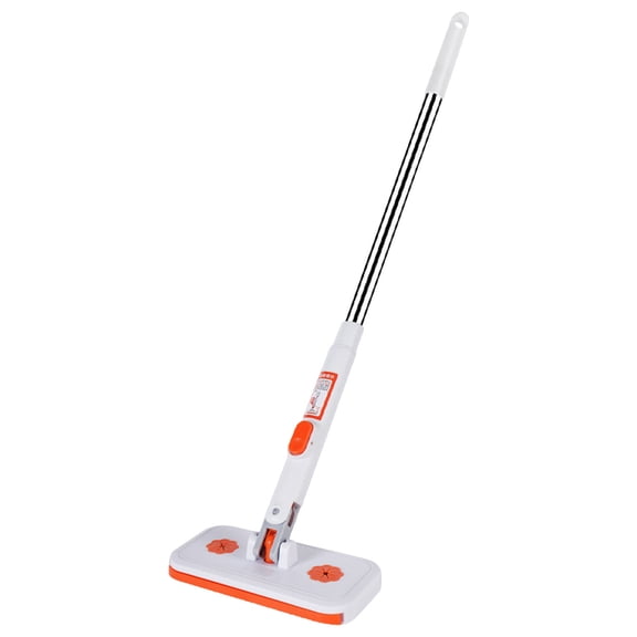 Snap Grip Mini Mop, No Wash Disposable Mop for Wet and Dry Cleaning, 34 Inch Lazy Mops with Locking Head for Floors, Gaps, Windows, Walls, Bathrooms, Toilet Corners (1, White)