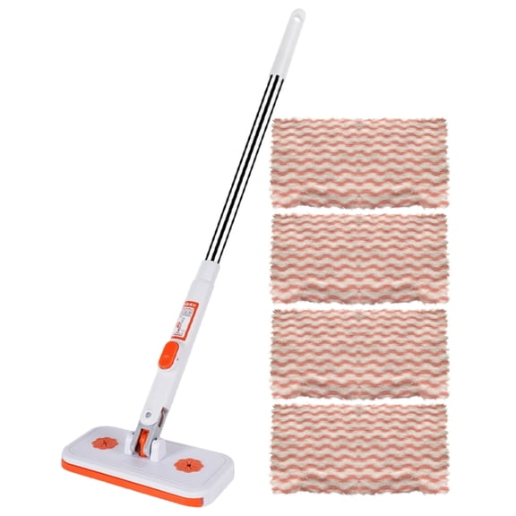 Snap Grip Mini Mop, No Wash Disposable Mop for Wet and Dry Cleaning, 34 Inch Lazy Mops with Locking Head for Floors, Gaps, Windows, Walls, Bathrooms, Toilet Corners