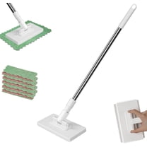 Snap Grip Mini Mop, Zero Touch Mini Mop, Clever Snap-Grip MiniMop, Disposable Dustmop with Reusable Cloths, 360° Hands-Free Minimop, Clip Mopping Stick for Floor Cleaning(27.56in,5 Cloths)