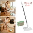 thumbnail image 1 of Snap Grip Mini Mop, Zero Touch Mini Mops, Retractable Gap Dust Cleaner Flat Mops with Locking Head & Sweeping Cloths, 100cm Long Handle Mopping Sweeper Stick for Multi Cleaning (1*mop+5*Cloth), 1 of 9