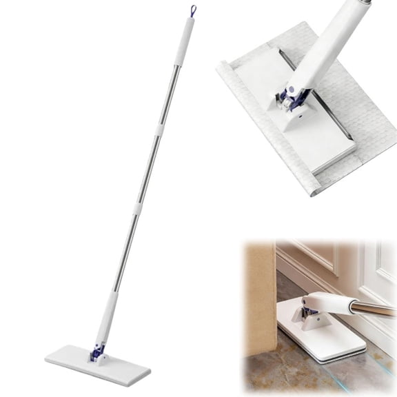 Snap Grip Mini Mop, Zero Touch Mini Mop with Hands-Free Cloth Release, Clever Zero Touch Snap Grip Mini Mops for Wet & Dry Cleaning, Lightweight Snap for Floors & Corners(39.37in)