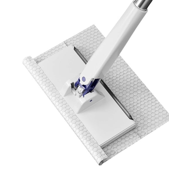 Snap Grip Zero Touch Mini Mop, Convenient Cloth Changing Mini Mops with Hands-Free Cloth Release,Wet & Dry Cleaning, Lightweight Snap for Floors & Corners (White)