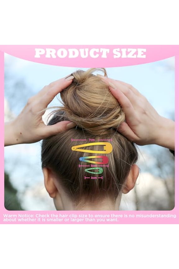 Snap Hair Clips for Women Girls,  40 Pcs 7cm / 2.8 Inch Long No Slip Metal Hair Clips, Large Snap Hair Barrettes Hairpins for Thick Hair (Mixed color)