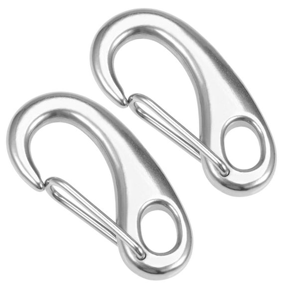 Snap Hook,304 Stainless Steel Spring Gate Snap Hook Clip 2-3/ 4inch Marine Grade Claw 2 Pack
