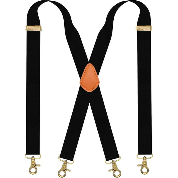 Snap Hook Suspenders for Men for Belt Loop Retro Suspenders Adjustable