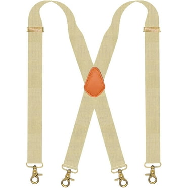 Snap Hook Suspenders for Men for Belt Loop Retro Suspenders Adjustable