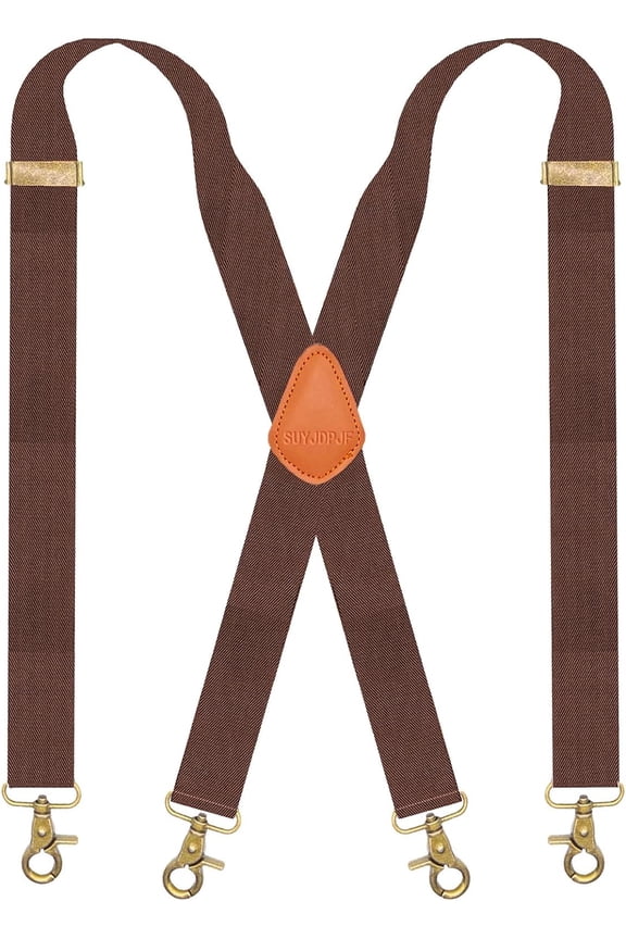 Snap Hook Suspenders for Men for Belt Loop Retro Suspenders Adjustable