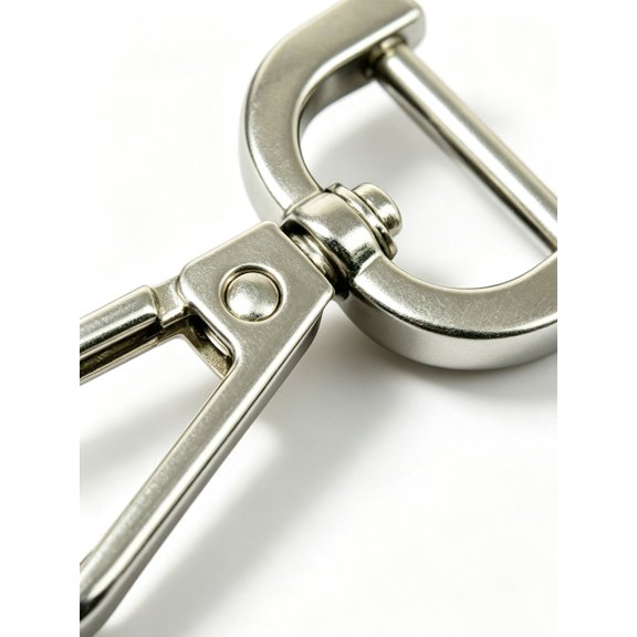 Snap Hook Swivel Clasp Detachable 2 Pack, Metal Screw Locking Hook 2.5cm Inner Diameter Silver, Bag Strap Hardware Replacement for Purse Handbag, DIY Repair Clasp Accessory