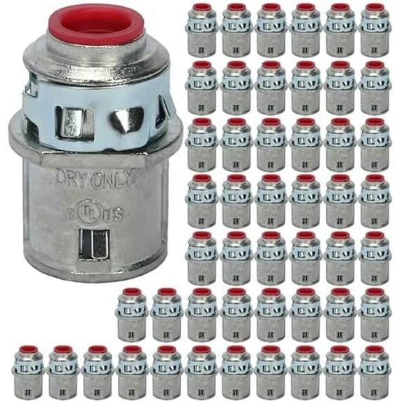 Snap-In Conduit Cable Connector 50 Count, Trade Size 3/8'' Knockout Size 1/2'' for Snap In Connector for Cable Range 0.405 to 0.612$$Tools & Hardware Other