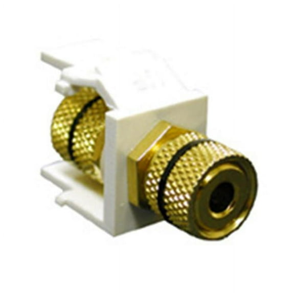 Snap-In Red Banana Jack Keystone Module White