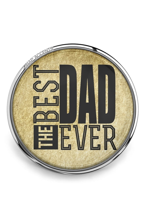 Snap Jewelry 18MM Best Dad Ever Vintage Ginger Charm