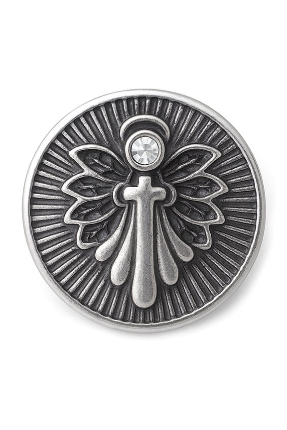 Angel Cross Faith Snap Jewelry Ginger Charm Button, For Interchangeable DIY Customizable Accessories