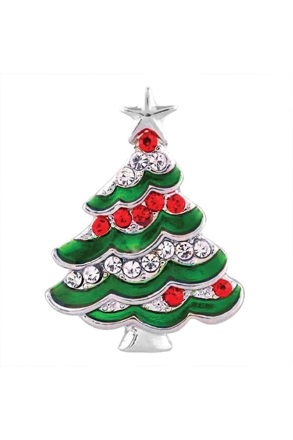 Snap Jewelry Christmas Tree, Green Ginger Charm 18MM Button, For Interchangeable DIY Customizable Accessories