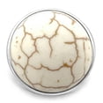 thumbnail image 1 of Snap Jewelry Cream Howlite Stone, Brown Ginger Charm 18MM Button, For Interchangeable DIY Customizable Accessories, 1 of 10