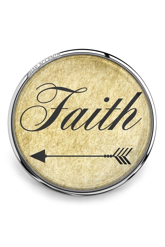 Faith Snap Jewelry Ginger Charm Button, For Interchangeable DIY Customizable Accessories
