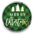 thumbnail image 1 of Snap Jewelry Merry Christmas Plaid, Green Ginger Charm 18MM Button, Fits Snap Necklaces, Bracelets, 1 of 10