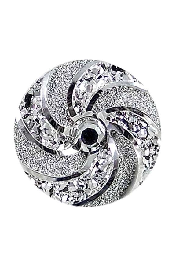Snap Jewelry 18MM Resin Swirl Ginger Charm in Crystal with Sparkling Accents