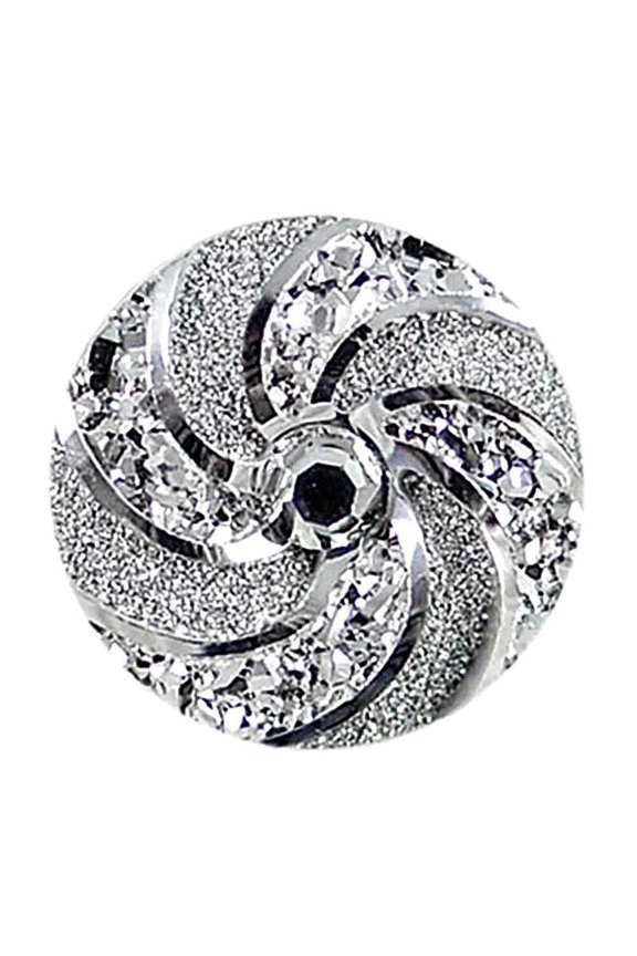 Snap Jewelry 18MM Resin Swirl Ginger Charm in Crystal with Sparkling Accents