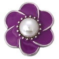 thumbnail image 1 of Simple Pearl Flower Snap Jewelry Ginger Charm Button, For Interchangeable DIY Customizable Accessories, 1 of 10