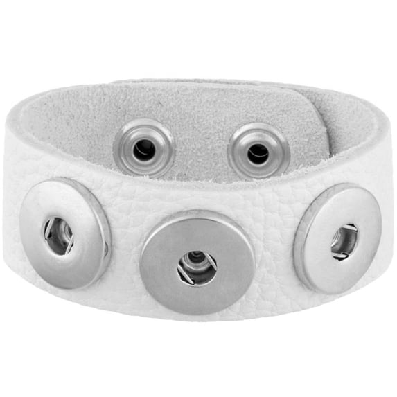 Soft Leather 3 Bracelet Snap Jewelry Fits 18MM 20MM Ginger Charm Buttons