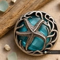 thumbnail image 1 of Snap Jewelry Starfish Blue Ocean Ginger Charm 18MM Button, For Interchangeable DIY Customizable Accessories, 1 of 9