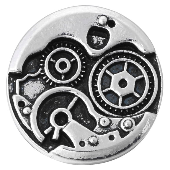 Steampunk Gear Snap Jewelry Ginger Charm Button, For Interchangeable DIY Customizable Accessories