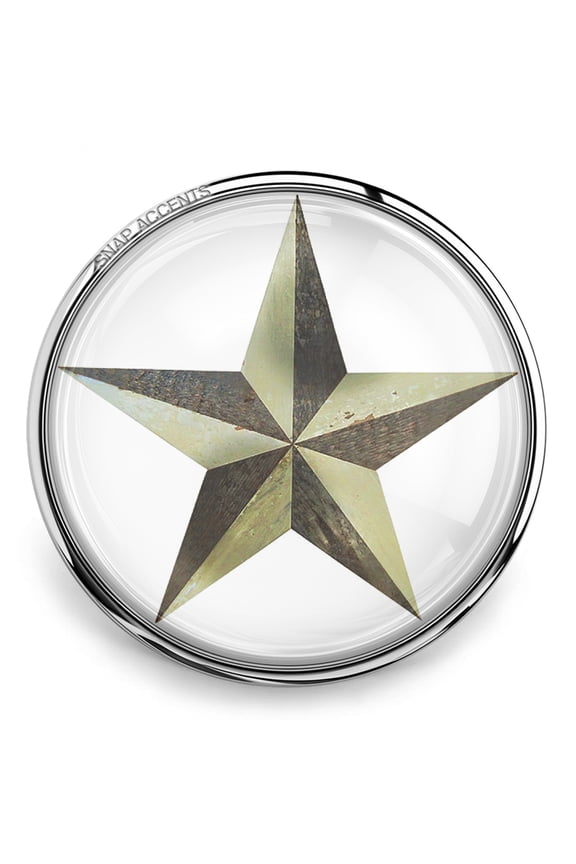 Texas State Star Snap Jewelry Ginger Charm Button, For Interchangeable DIY Customizable Accessories