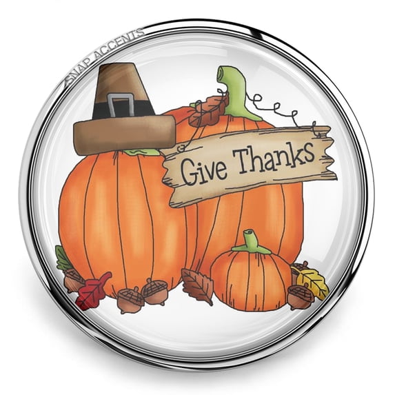 Thanksgiving Pumpkins Snap Jewelry Ginger Charm Button, For Interchangeable DIY Customizable Accessories