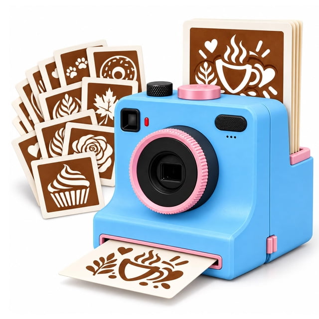 Snap Latte Coffee Photo Printer, 3D Printed Manual Latte Art Camera ...